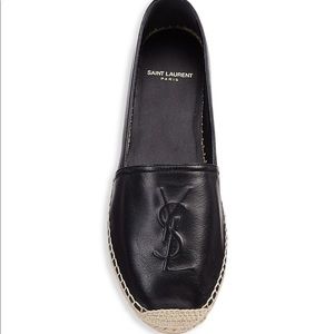 Saint Laurent
Logo Leather Espadrilles